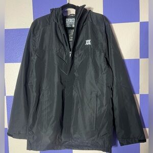 NWT Dixxon Water Resistant Tech Hooded Windbreaker in Black - Size M